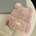 thumbnail image 3 of Cute Bear Knitted Hat For Girls Warm Thick Knit Cap Adorable Winter Headwear For Kids Ski Hat Winter Hates Toboggan with Cushion Cold Cap for Men Warmest Hat Men Winter Hats Womens Hat Trapper Hat for, 3 of 3