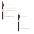 thumbnail image 2 of MI&VI Two Classic Brazilwood & Carbon Fiber Violin Bow 4/4 (Full Size) Set with Ebony Frog | Octagonal Silver Mount | Mongolian Horse Hair | Golden Weight (2 Piece Set), 2 of 7