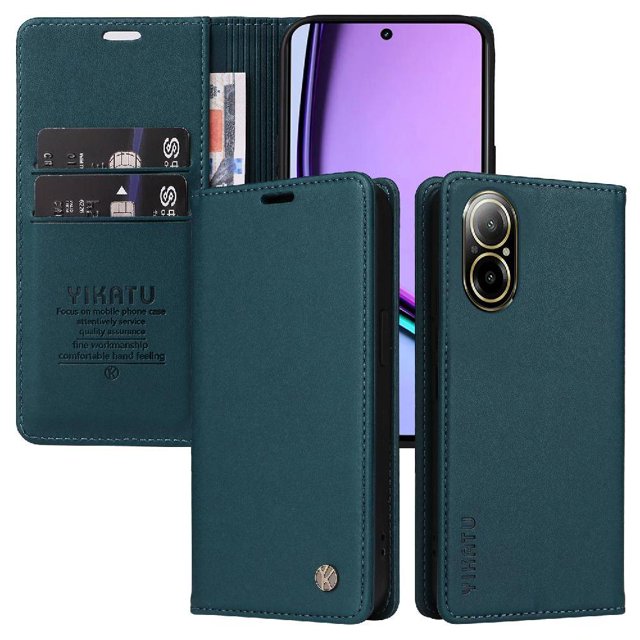 Funda para Realme C67 4G Estuche de Cuero PU Tipo Cartera con Ranuras para Tarjetas y Cierre Magnético