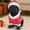 16.73" H Black+Red Garden Statues, variant on 10.24" H Bulldog Garden Statues with Red Santa Outfit,LED Lights,Resin Outdoor Statues,Suitable for Courtyard,Living Room,Black+Red