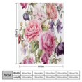 thumbnail image 4 of Nawypu  Seamless Floral Pattern Throw Blanket Watercolor Flowers Roses Peonies Romantic Bloom SpringWarm Cozy Flannel Plush Throws Blankets for Bedding Sofa Couch, 4 of 6