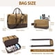 thumbnail image 2 of Bolsa de viaje grande de lona marrón Weekender Bag FENGDONG, 2 of 6