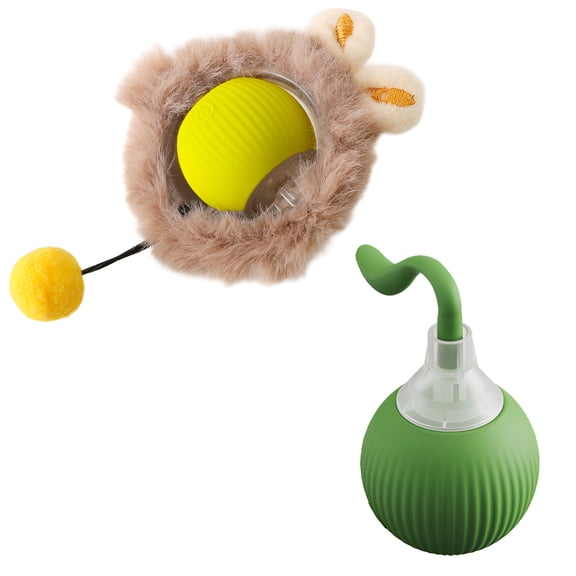 BESTSKY 2Pcs Cat Toys for Indoor Cats,Interactive Prey Chase Cat Ball Toy,Non-Toxic Play Feature Interactive Cat Toys,Style1