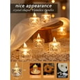 thumbnail image 6 of 12 Pack Flameless Battery Operated Candle, Tea Lights Battery Operated LED Small Round Candles for Wedding, Dining Table, Proposal, Home Decoration (1.5" 1.9"), 6 of 18