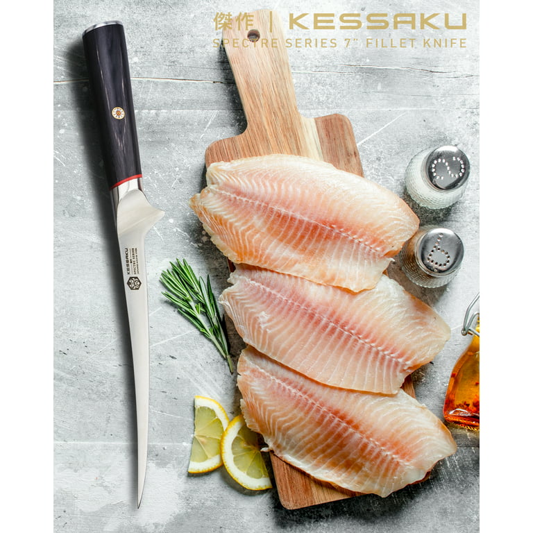 Knife 8 Chef Meat Frozen Sushi Tuna Salmon Sharp Cut Blade Razor Silver  Steel 8