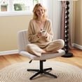 thumbnail image 4 of Costway Chaise Croisée Sans Roues avec Siège Grand Rembourré Doux Hauteur Réglable Moderne Beige, 4 of 10