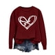 thumbnail image 5 of RKSTN Valentine Gifts Women's Valentine's Day Sweatshirts Plus Size Crewneck Heart Graphic Print Hoodless Sweatshirt Womens Casual Oversized Round Neck Loose Comfy Sweatshirt Fall Spring Clothes, 5 of 6