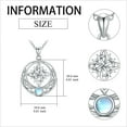 thumbnail image 5 of Celtic Witch Knot Pendant Necklace 925 Sterling Silver Moonstone Gothic Witchy Necklace Witch Jewelry Gifts for Mother Wife, 5 of 7