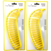 2 Pack Banana Slicer Cutters * Banana Magic * Kitchen Tool - Handy Gadget instantly slice chop banana chips no knife necessary !