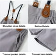 thumbnail image 3 of ZOEREA Baby Boy Clothes Suit Infant Short Sleeve Gentleman Outfits Dress Shirt+Bowtie+Suspender Shorts 0-18M, 3 of 12