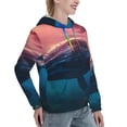thumbnail image 6 of Picia Sunshine Ocean Whale Pattern Casual Women's Hoodie, Hooded Sweatshirt with Kangaroo Pocket, Comfortable Pullover with Eye-catching Drawstrings-XX-Large, 6 of 7