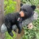 thumbnail image 2 of Simulation Animal Ornaments Black Bear Hugging Tree Statue Courtyard Outdoor Decoration Simulation G, 2 of 5