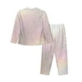 thumbnail image 2 of Bingfone Womens Pajama Sets Glitter Light Pearl Print,Long Sleeve Loungewear Pajamas Set-Medium, 2 of 9