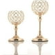thumbnail image 1 of Juego de 2 candelabros de cristal dorado Laklulu para decoración, 1 of 7