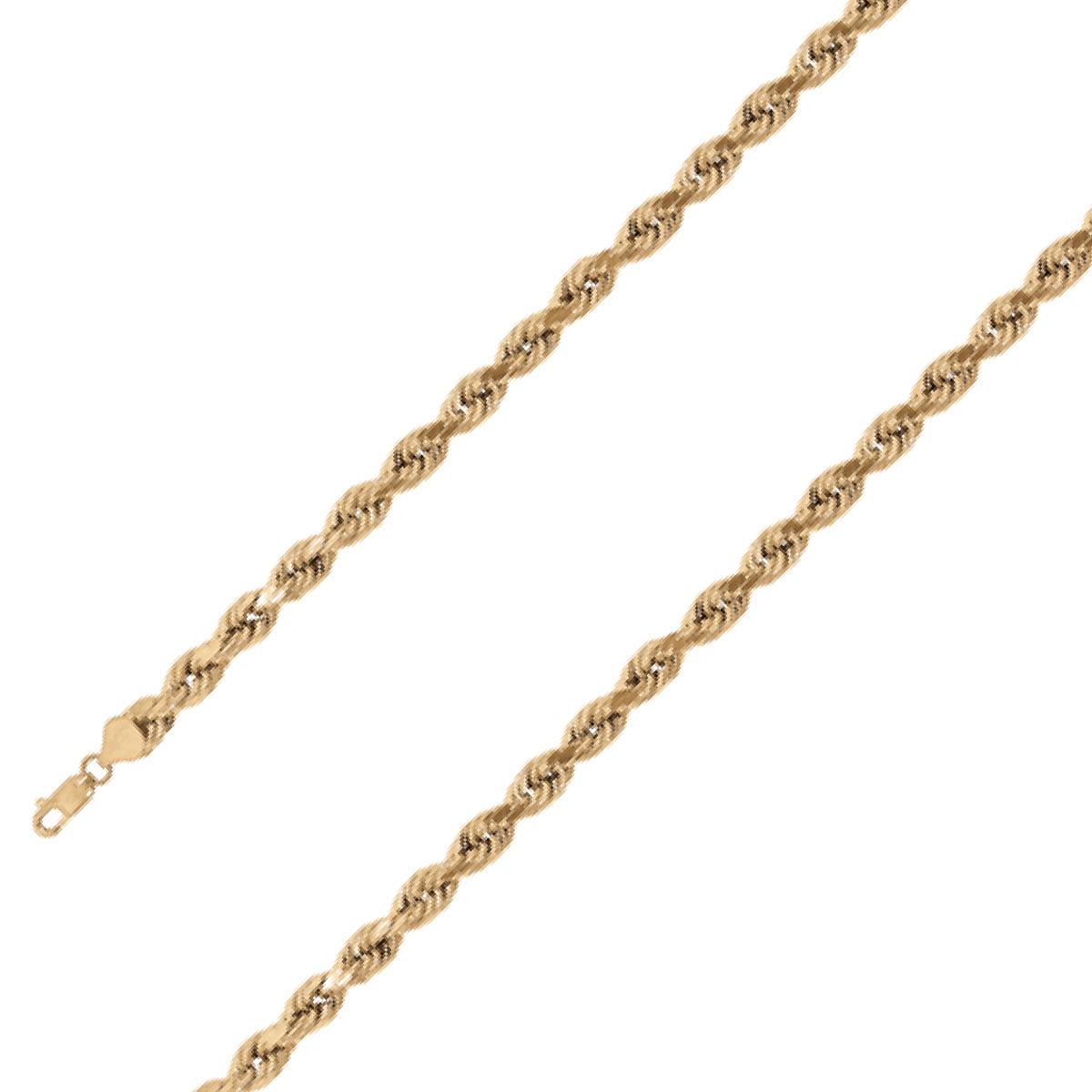 10k Yellow Gold Mens 6MM Hollow Rope 