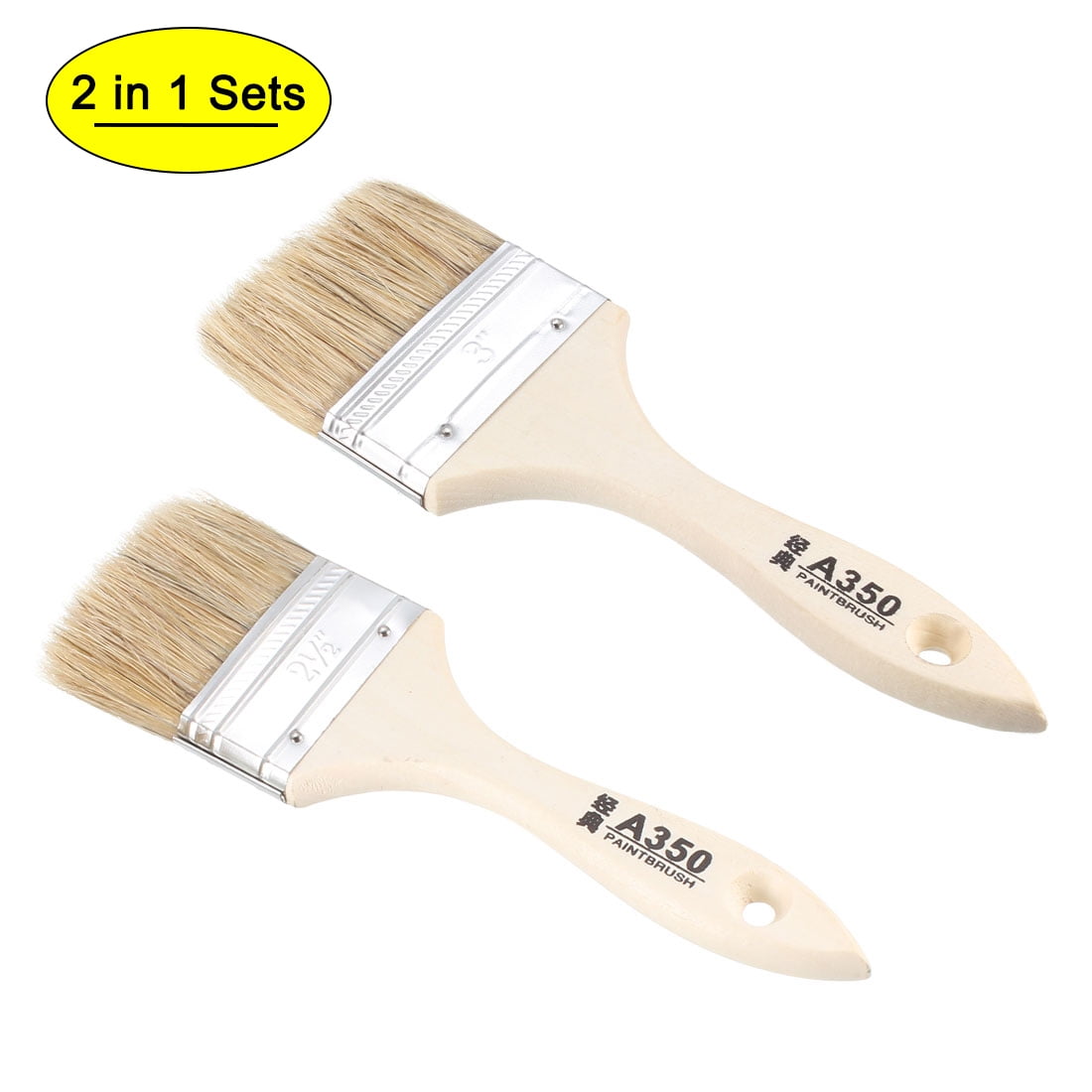 Unique Bargains 2.5 3 Inches Chip Paint Brushes Synthetic Bristle with