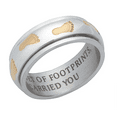 thumbnail image 3 of Women's When You Saw Only One Set of Foot Prints It Was Then That I Carried You… Footprints in the Sand Ring, Religious ring, Christian Ring, 3 of 4