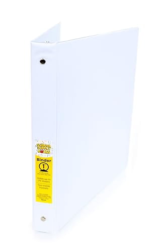 School Supply Boxes | 1" 3 Ring Binder with Pockets  | 3 Pack | Various Colors (Red, Blue, Black, or White)
