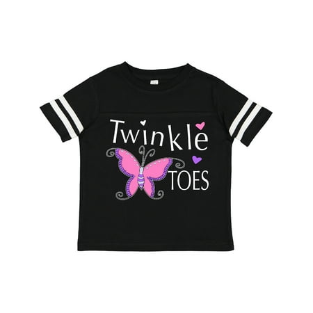 

Inktastic Twinkle Toes Pretty Butterfly Gift Toddler Toddler Girl T-Shirt