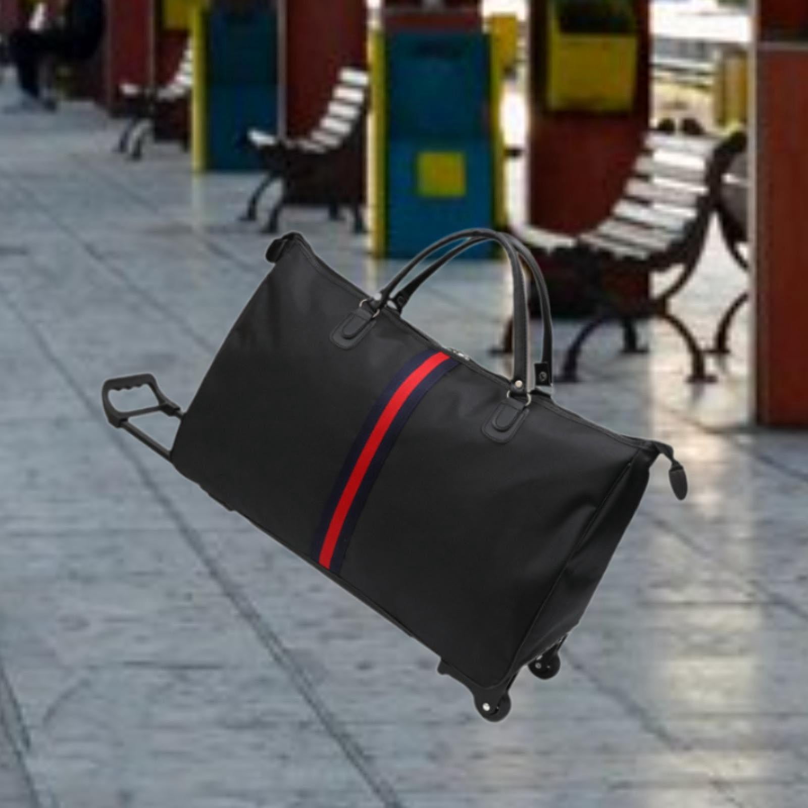 Wzmzjy Rolling Duffel Bag Portable Travel Duffel Bag for Camping Air or Car Travels 50 cmx22 cmx35 cm
