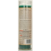 (4 pack) Prayer Candle Helping Hand Green Wax, 8 Inch