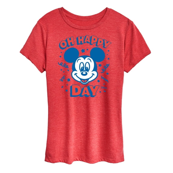 Disney - Mickey & Friends - Mickey Mouse - Oh Happy Day Celebration - Women's Short Sleeve Graphic T-Shirt