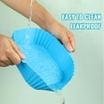 thumbnail image 2 of Air Fryer Silicone Liners 2Pcs, Reusable Air Fryer Square Liner, Heat Resistant Easy Cleaning Air Fryer Silicone Pot for 3 to 6 Qt for Air Fryer Accessories (Red+Bule), 2 of 6