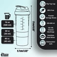 thumbnail image 3 of 2 Pack - Blender Bottle 16 oz with Powder Compartment and Pills Organizer, 3 of 6