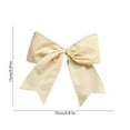 thumbnail image 3 of Christmas Velvet Bow Rustic Wreath Gift Bows Vintage Xmas Velvet Ribbon Bow Ornaments for Christmas Farmhouse Tree Garland DIY Craft (White), 3 of 6