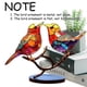 thumbnail image 4 of Adornos de escritorio de pájaros manchados en rama, mesa plana de Metal de doble cara, decoración de la habitación del hogar (2 pájaros en una rama), 4 of 5