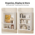 thumbnail image 2 of Gianna 3-Tier Bookshelves with Adjustable Shelves, Floor Standing Bookcase for Home & Office Storage, White, 2 of 5