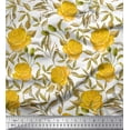thumbnail image 1 of Soimoi Tissu en Viscose Chiffon Imprimé Feuilles & Roses au Mètre 42 Pouces de Large, 1 of 3