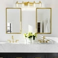 thumbnail image 5 of Ataucjin 3 Light Brushed Gold Vanity Lights, Bathroom Light Fixtures CrystalGlass Dimmable 3 Color Temperatures Modern Bathroom Wall Sconce for Bathroom Hallway Kitchen Bedroom Living Room, 5 of 6