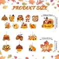thumbnail image 4 of 32Pcs Fall Tree Decorations Ornaments  Happy Thanksgiving Day Hanging Decorations for Home Office Small Tree Decor with Turkey Pumpkin Maple Leaf Fall Acorn Autumn Party Supplies, 4 of 7