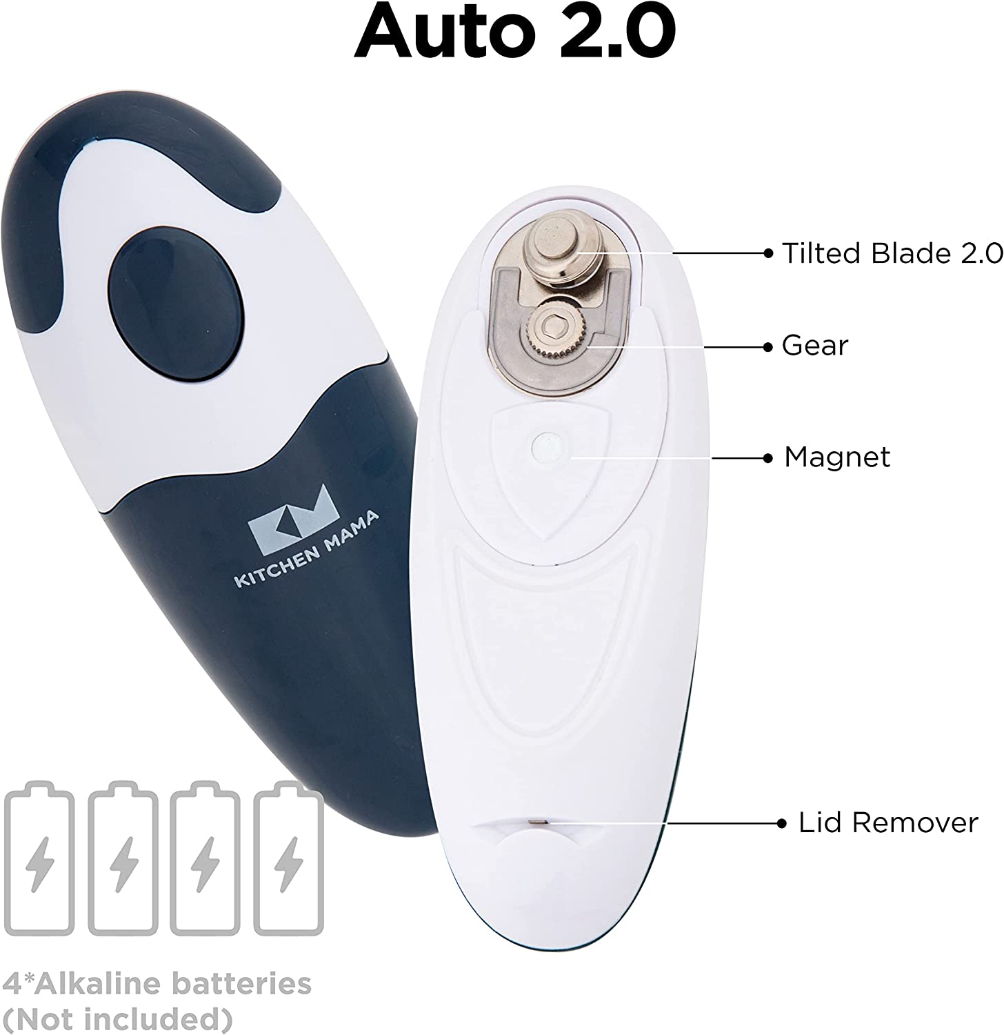 Kitchen Mama Auto 2.0 Electric Can Opener, Navy Blue photo 2