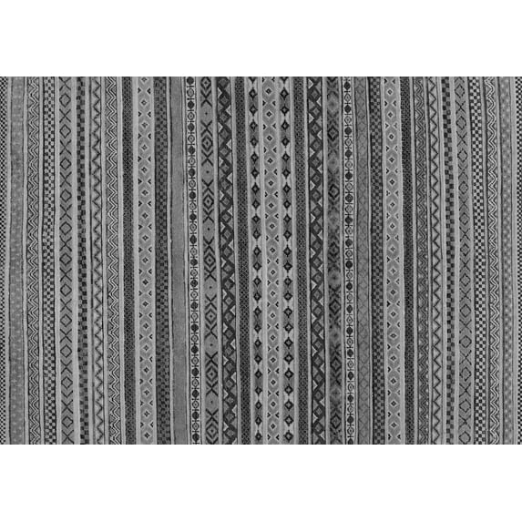 Ahgly Company Indoor Rectangle Oriental Gray Modern Area Rugs, 2' x 4'