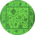 thumbnail image 1 of Ahgly Company Indoor Round Oriental Green Industrial Area Rugs, 8' Round, 1 of 4