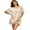 Champagne Color, variant on Silk Satin Sleep Shirts for Women Nightshirt Tshirt Night Gowns Short Sleeve Sleepwear Round Neck Shirt Dress With Chest Pocket