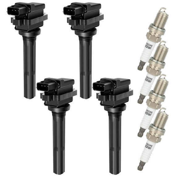 cciyu 4 ignition coils with 4 iridium Spark Plugs FOR Suzuki Aerio 2004-2007 1.8L L4 50072 6741 IFR6E11