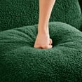 thumbnail image 3 of Aukfa 83" Boneless 2-Seater Modular Loveseat Sectional Sofa, 27.5" Deep Seat, Teddy, Green, 3 of 8