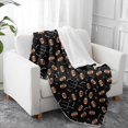thumbnail image 2 of Football Arrow Black Pattern Soft Sherpa Fleece Throw Blanket, Warm Cozy Plush Blanket for Sofa Bed Couch, All Season, 40"x50", 2 of 5