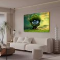 thumbnail image 3 of Green Plant Eye, Blue Center, Meadow & Gradient Sky Canvas Poster Bedroom Decor Sports Landscape Office Room Decor Gift,Frame-style,12x18inch(30x45cm), 3 of 8