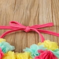 thumbnail image 4 of Maillot de Bain Trois Pièces pour Filles Bébé Col Halter Fleur Haut de Bain Bas et Bonnet de Protection Solaire, 4 of 7