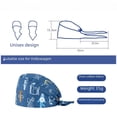 thumbnail image 3 of Gorro quirúrgico Gorro esmerilado Gorro quirúrgico de algodón puro para mujer Gorro de enfermera estampado con lazo Gorro de trabajo dental y odontológico para hombre con hebilla nueva, 3 of 5