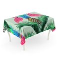 thumbnail image 1 of LADDKE Pink Flamingos Exotic Birds Palm Leaves Trees Pineapples Jungle Floral Tropical Tablecloth Table Desk Cover Home Party Decor 60x84 inch, 1 of 1