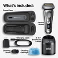 thumbnail image 3 of Braun Series 9 Pro Electric Razor for Men with PowerCase, Clean Station, Rechargeable Wet Dry Shaver, 9477cc, 3 of 13