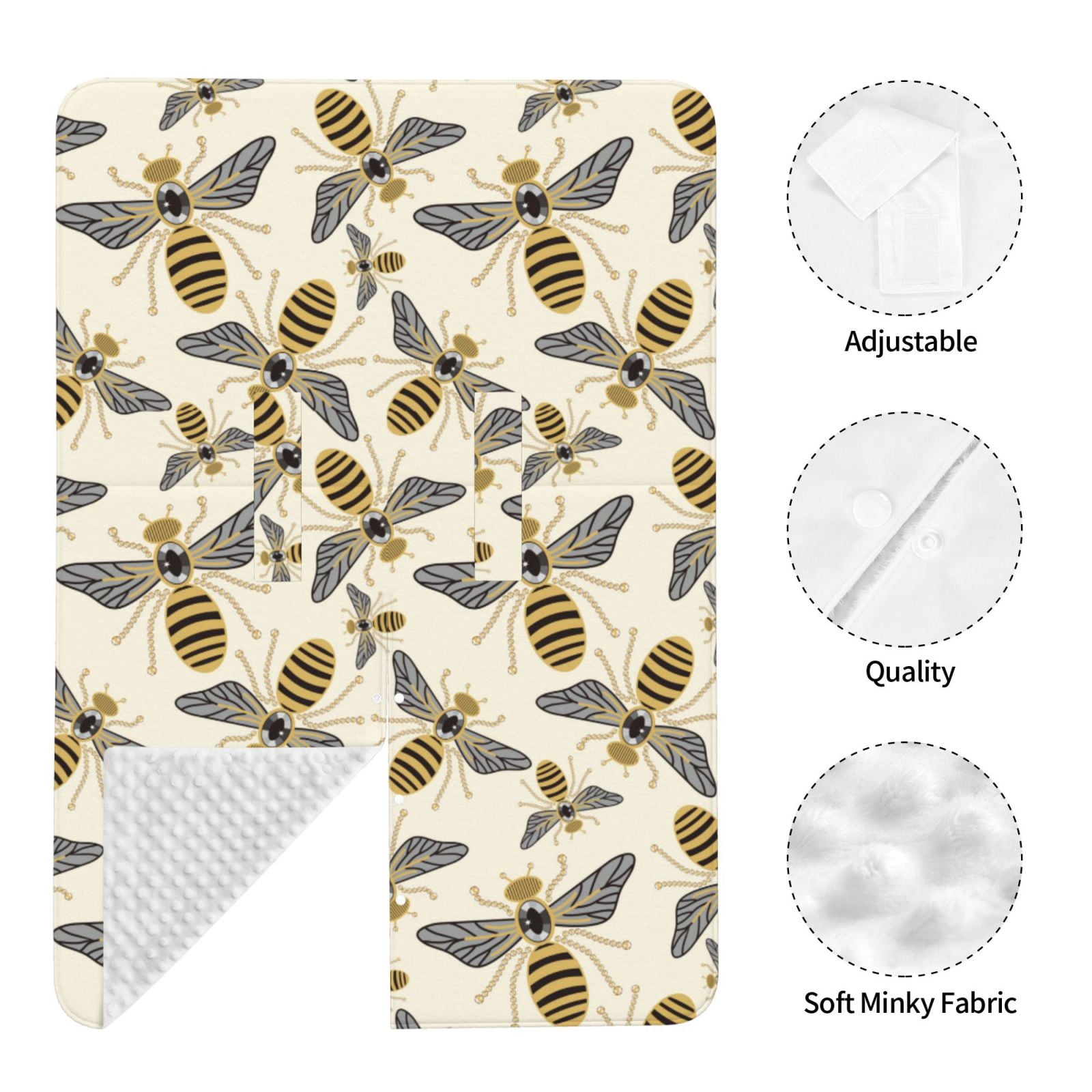 Naloa Flying Bees1 Baby Car Seat Cover, Breathable Baby Carrier Cover, Multiuse Baby Carrier Cover & Nursing Breastfeeding Cover