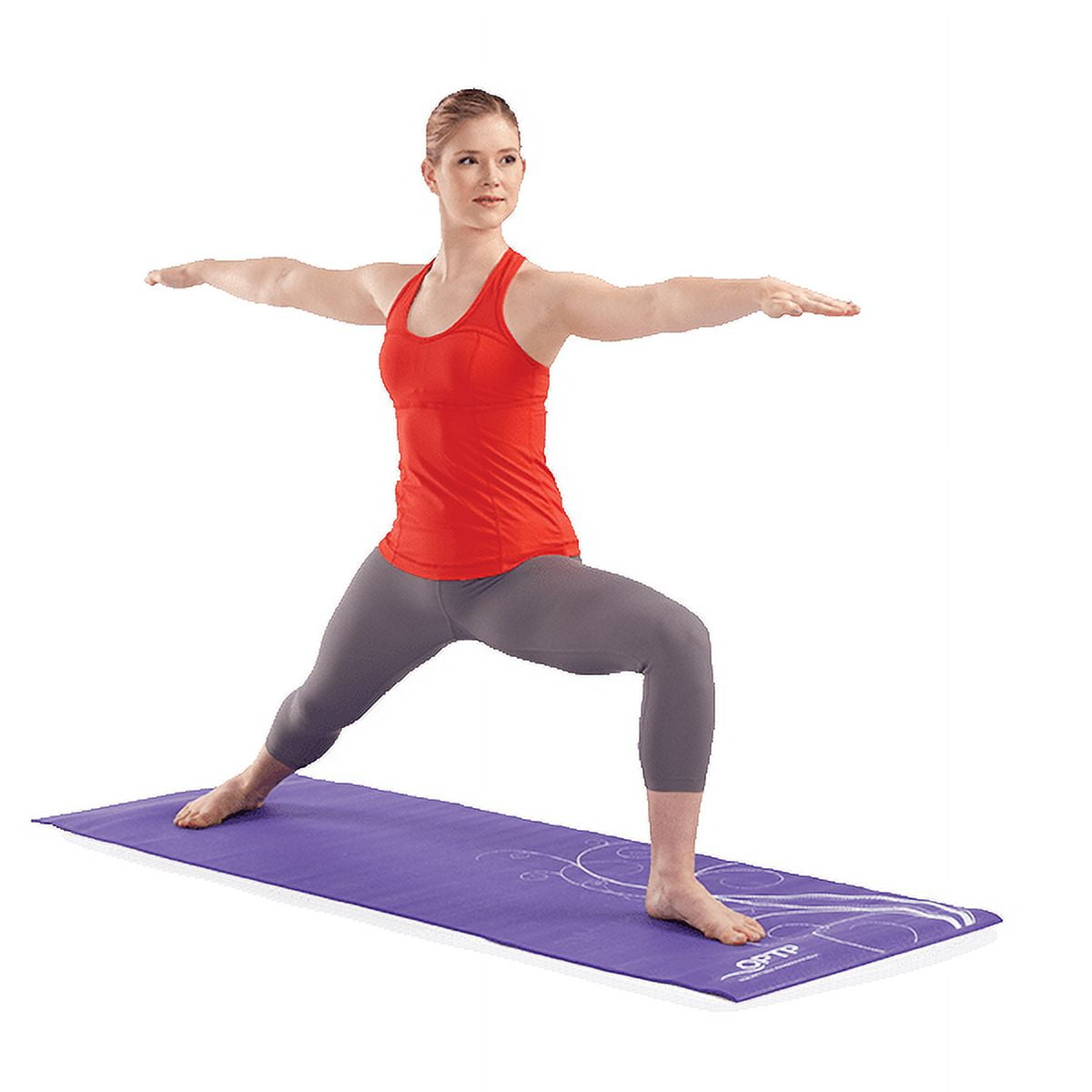 OPTP Yoga Mat - Purple Non-Slip Fitness and Exercise Mat (496)