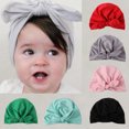 thumbnail image 2 of Bonnet en Coton Turban pour Nouveau-Né Garçon Fille Enfants Bonnet d'Hiver, 2 of 10
