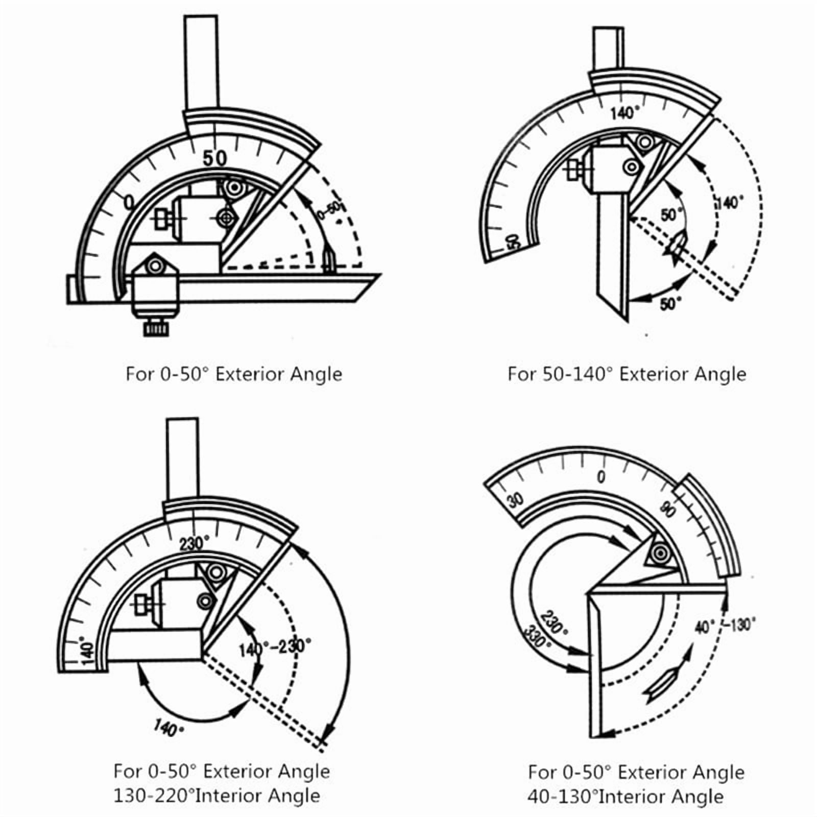 0-320 Degree Vernier Angle Ruler with Storage Box Protractor Woodworking Measuring Ruler1 x Protractor